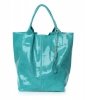 Bőr táska shopper bag Genuine Leather tengerkék 555
